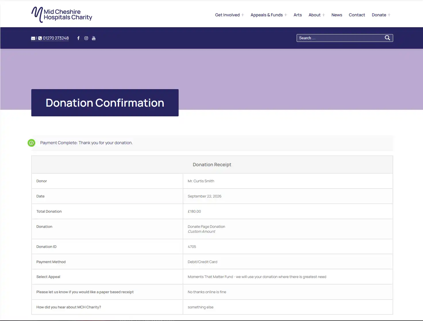 Donation Proof #3