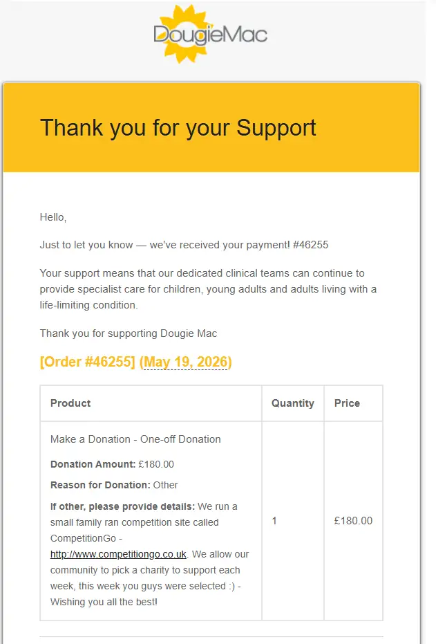 Donation Proof #2