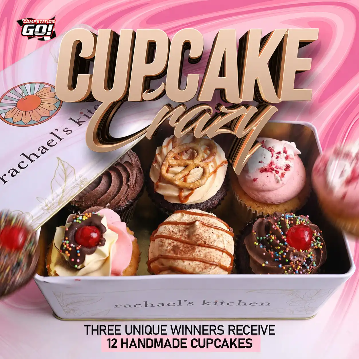 CUPCAKE CRAZY: THREE UNIQUE WINNERS RECEIVE 12 HANDMADE CUPCAKES