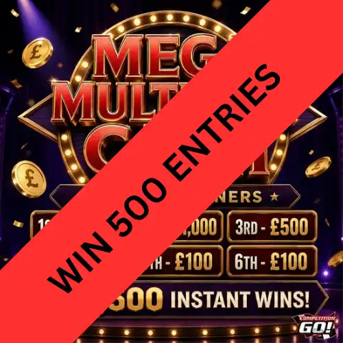 WIN 500 ENTRIES INTO MEGA MULTIWIN CASH UNIQUE WINNERS + 4 GOLDEN TICKETS