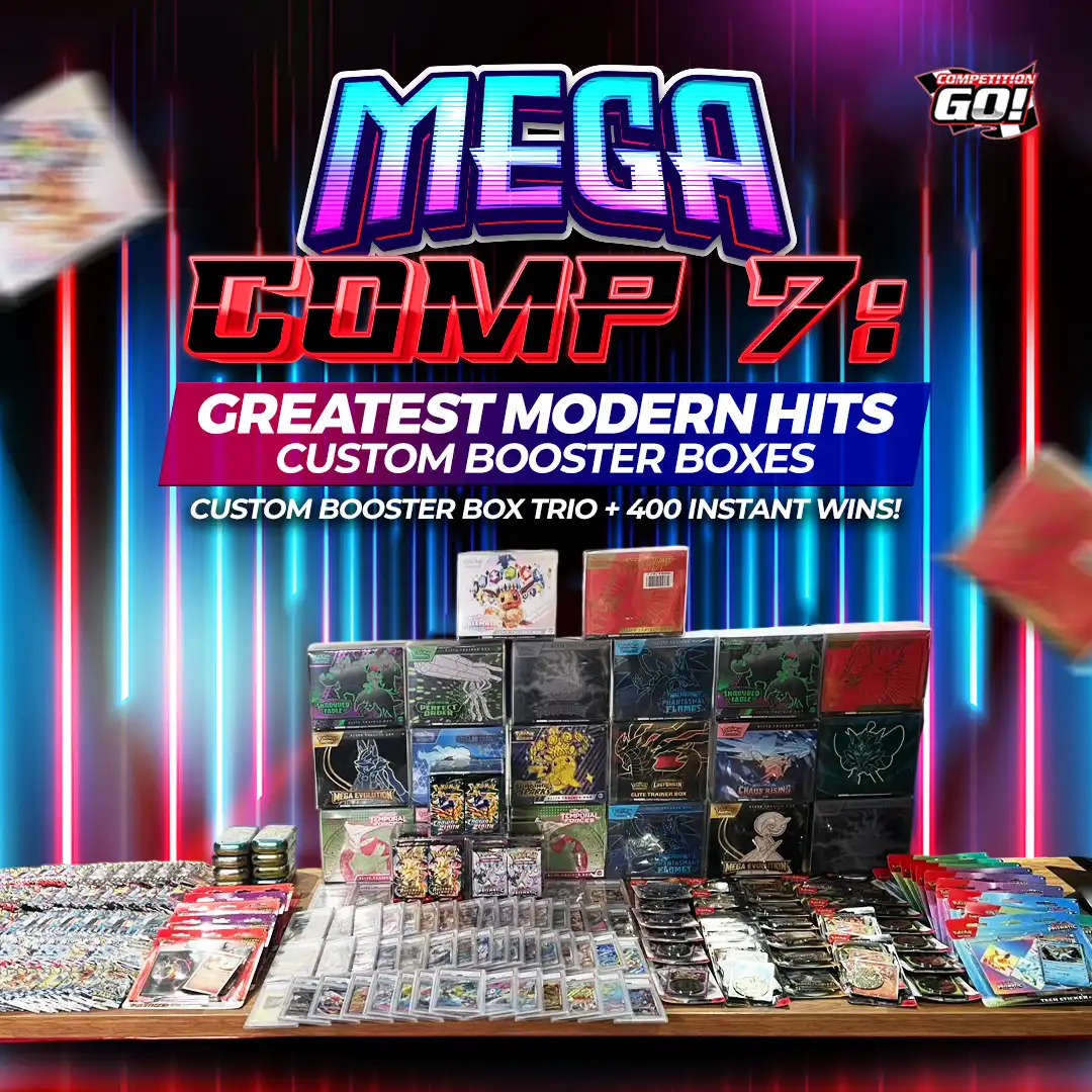 MEGA COMP 7: GREATEST MODERN HITS CUSTOM BOOSTER BOXES - CUSTOM BOOSTER BOX TRIO + 400 INSTANT WINS!