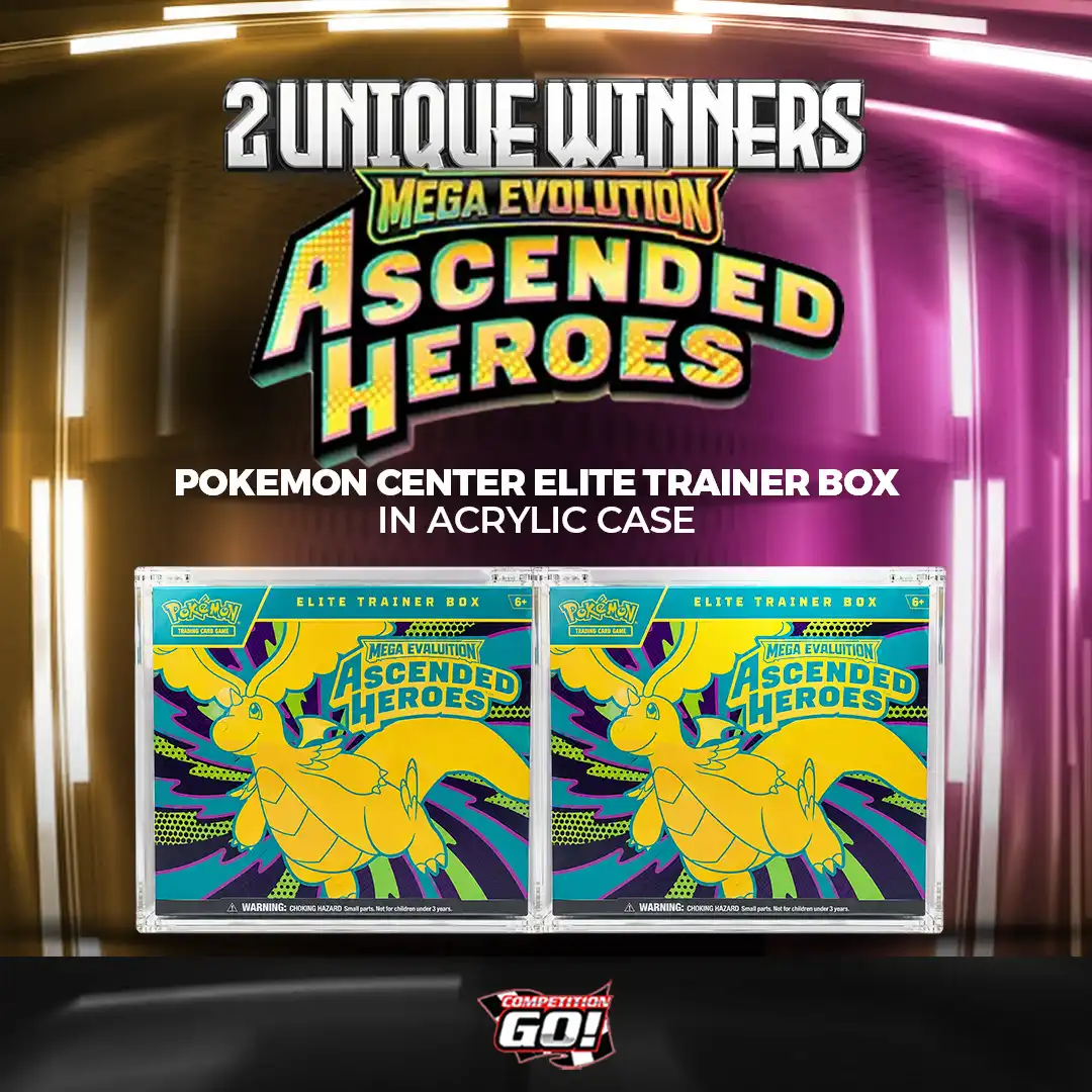 2 UNIQUE WINNERS: ASCENDED HEROES POKEMON CENTER ELITE TRAINER BOX IN ACRYLIC CASE
