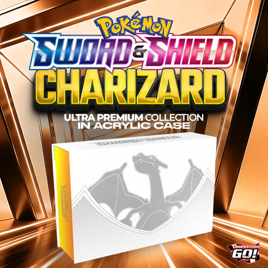 SWORD & SHIELD CHARIZARD ULTRA PREMIUM COLLECTION IN ACRYLIC CASE