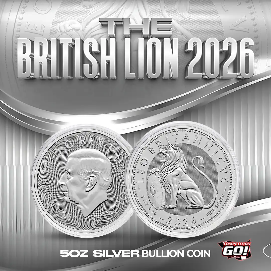 THE BRITISH LION 2026 5OZ SILVER BULLION COIN