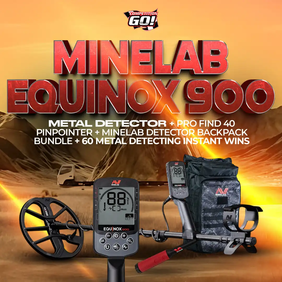 MINELAB EQUINOX 900 METAL DETECTOR + PRO FIND 40 PINPOINTER + MINELAB DETECTOR BACKPACK BUNDLE + 60 METAL DETECTING INSTANT WINS