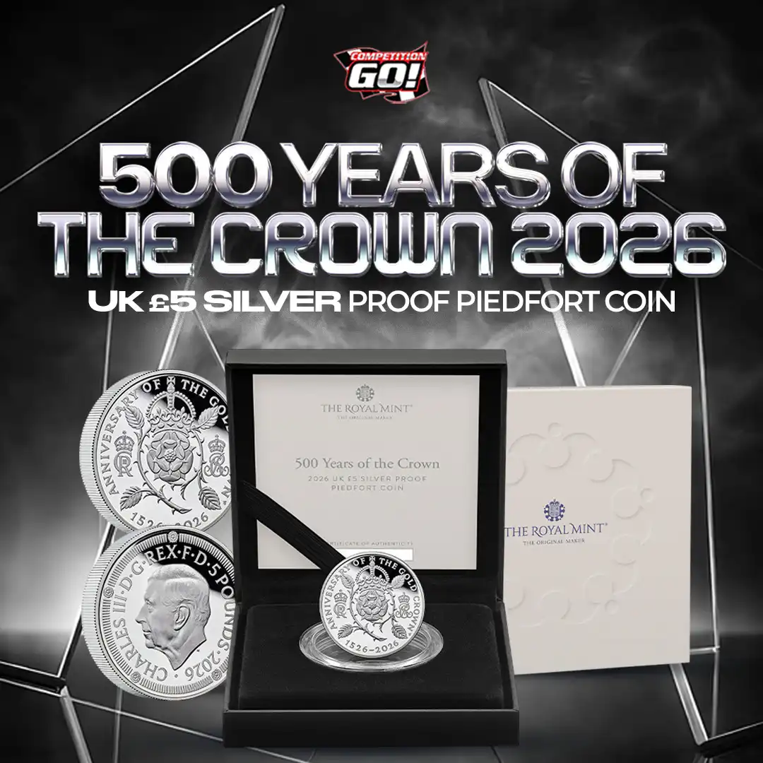 500 YEARS OF THE CROWN 2026 UK £5 SILVER PROOF PIEDFORT COIN