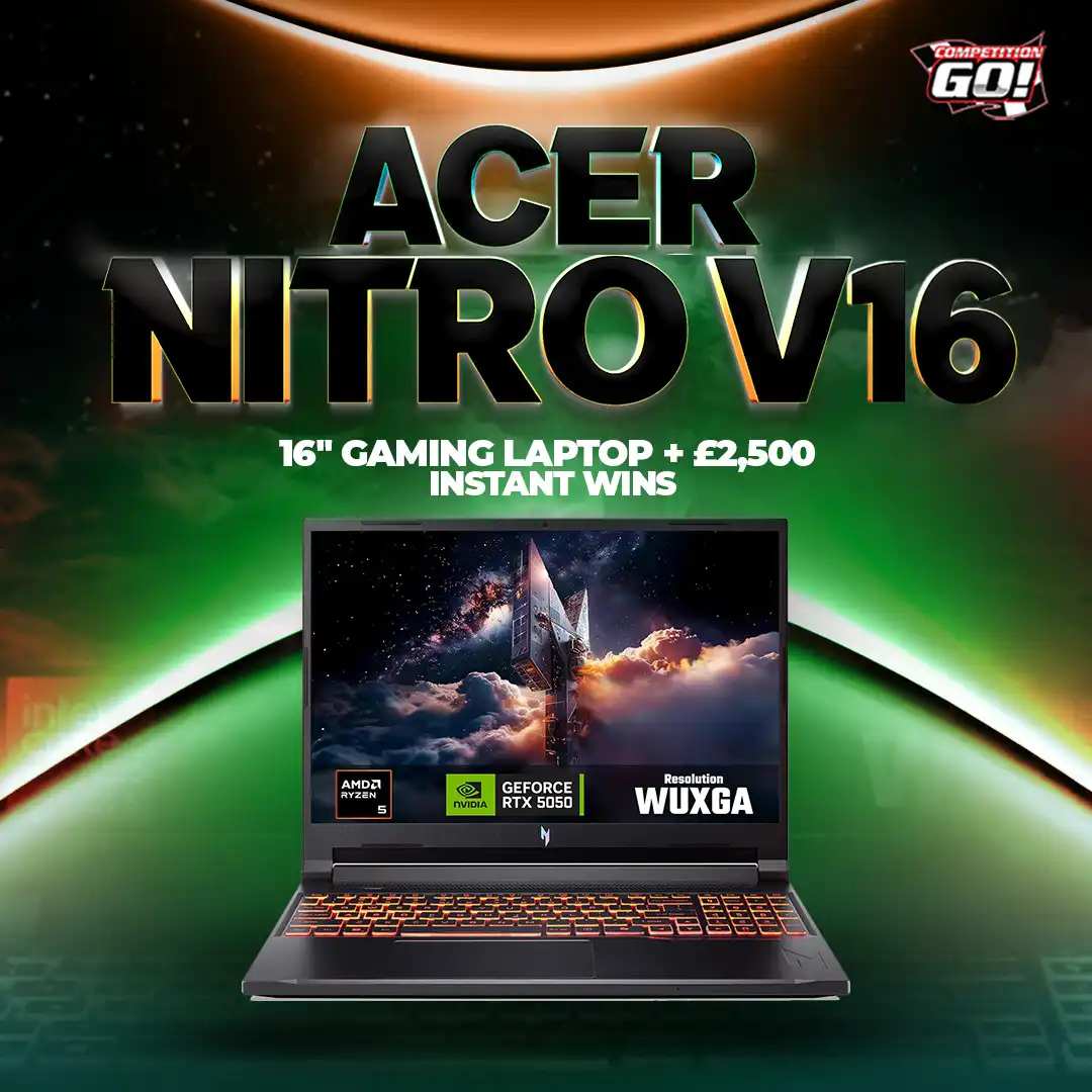 ACER NITRO V 16 16" GAMING LAPTOP + £2,500 INSTANT WINS