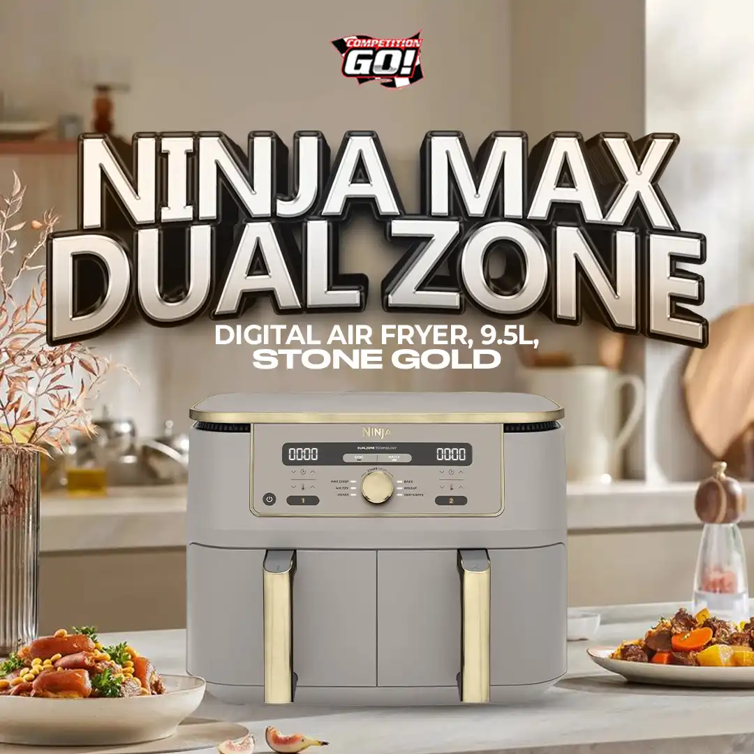 NINJA MAX DUAL ZONE DIGITAL AIR FRYER, 9.5L, STONE GOLD