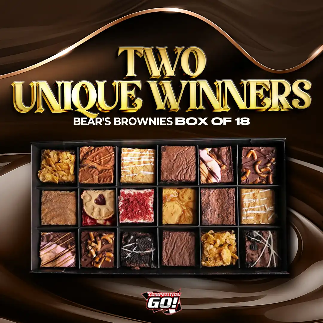 TWO UNIQUE WINNERS: BEAR'S BROWNIES BOX OF 18