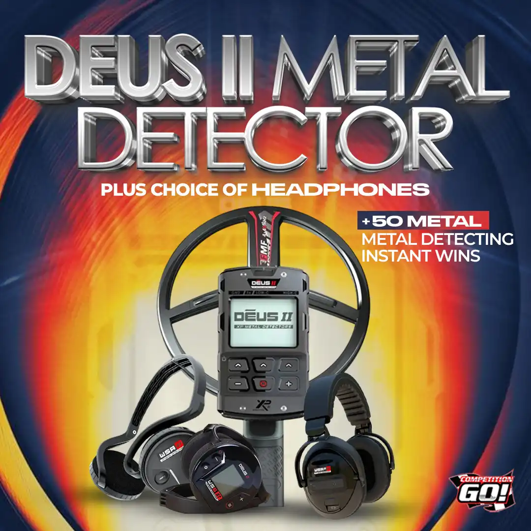 DEUS II METAL DETECTOR PLUS CHOICE OF HEADPHONES + 50 METAL DETECTING INSTANT WINS