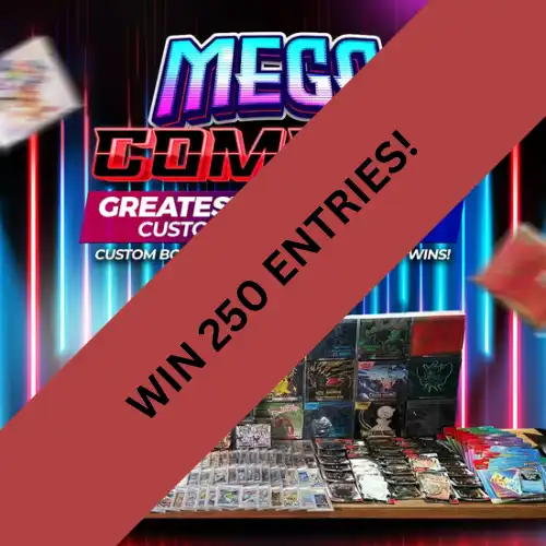 WIN 250 ENTRIES INTO POKEMON MEGA COMP 7: GREATEST MODERN HITS CUSTOM BOOSTER BOXES + 2 GOLDEN TICKETS