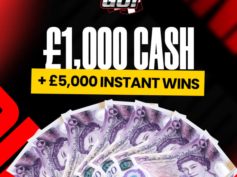 £1000 CASH 5000 instant wins